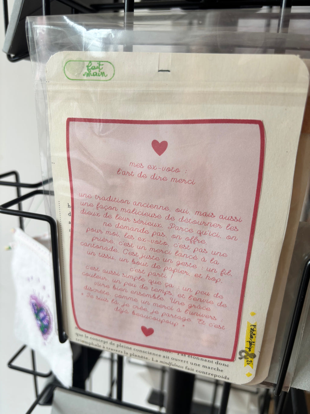 ex-voto à suspendre