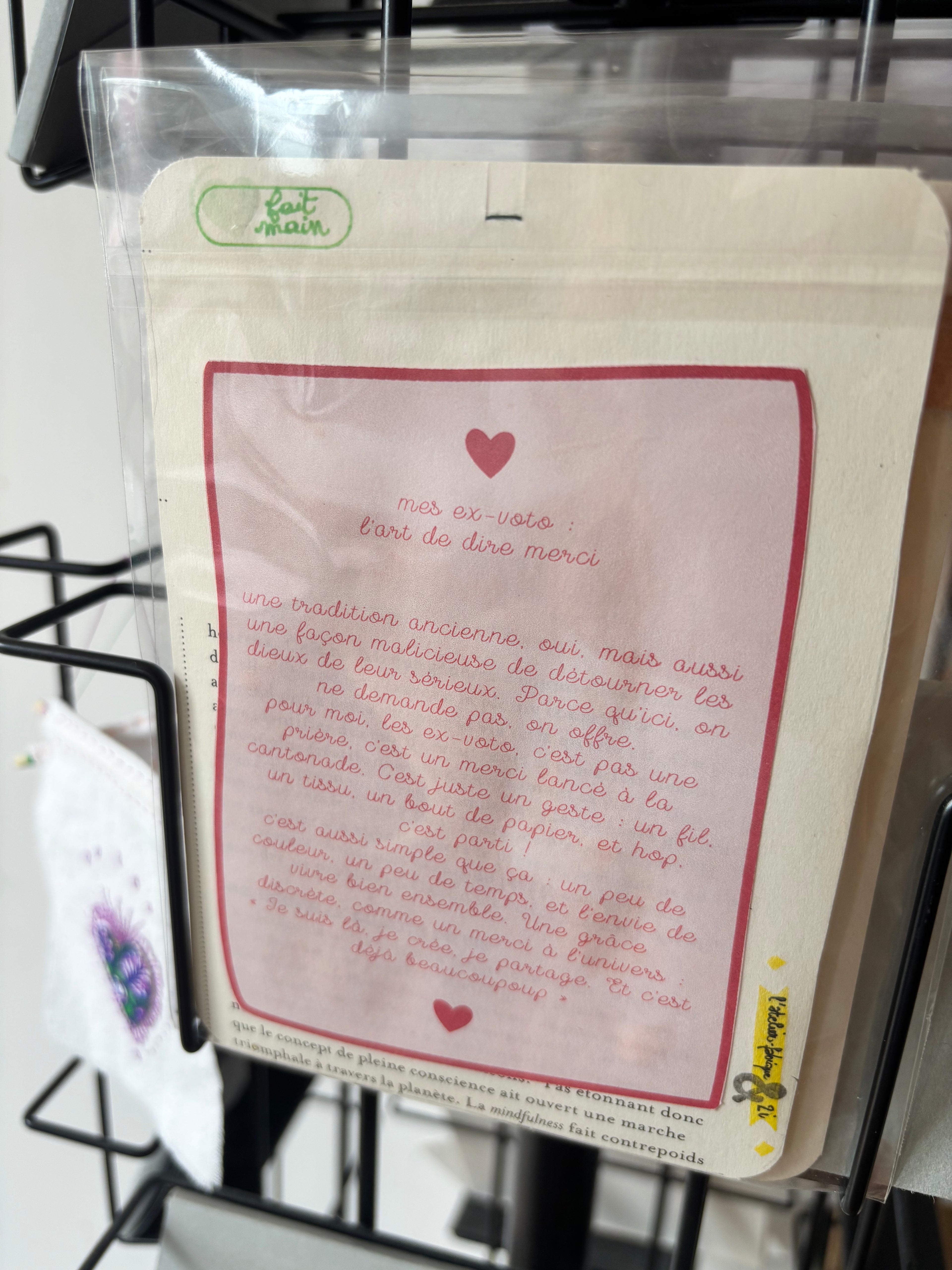 ex-voto à suspendre